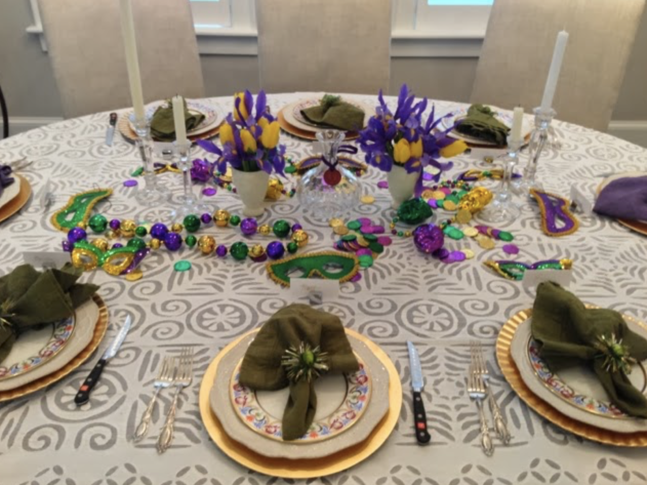 Mardi Gras Tablescape