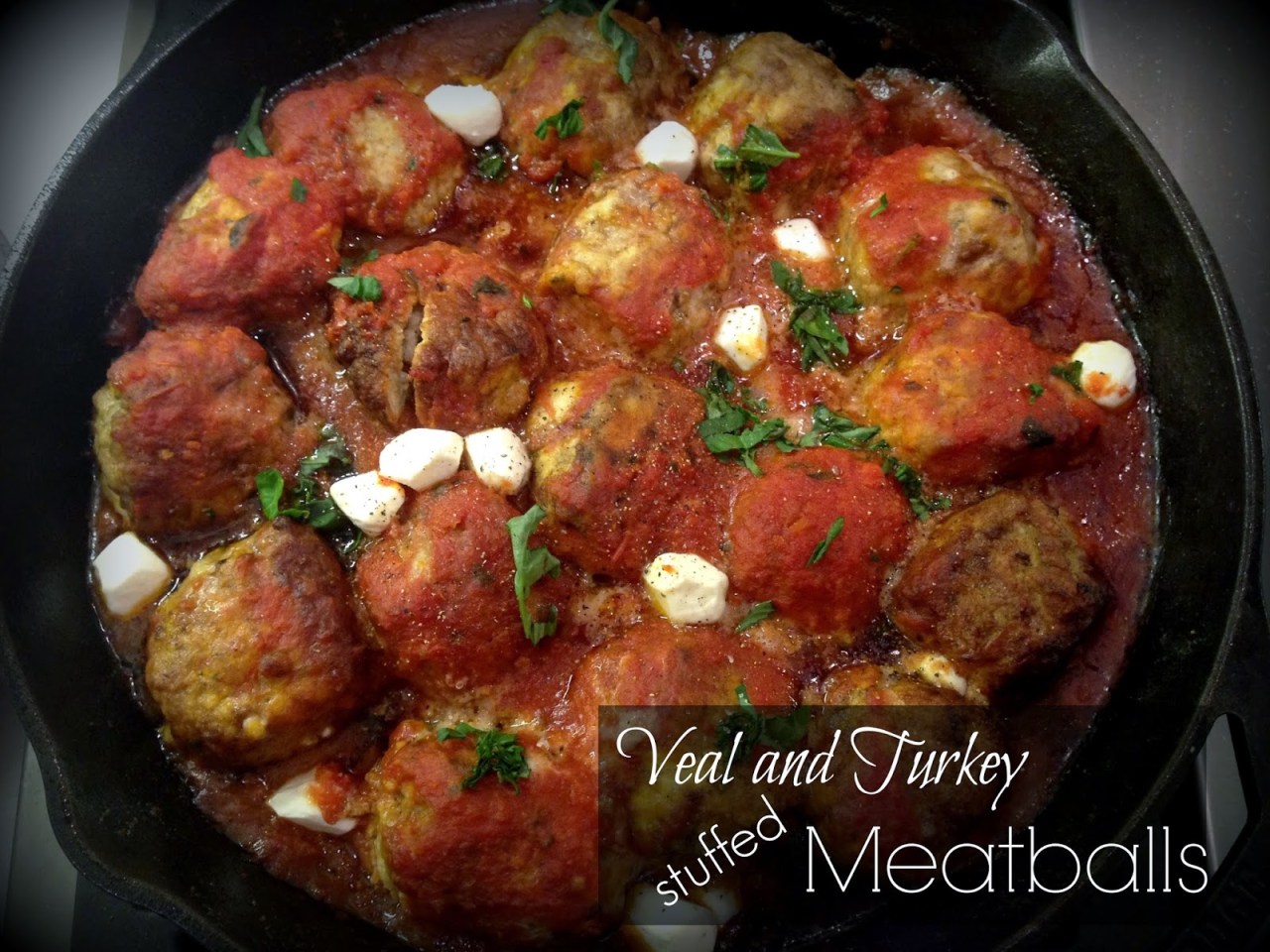 Veal and Turkey Stuffed Meatballs