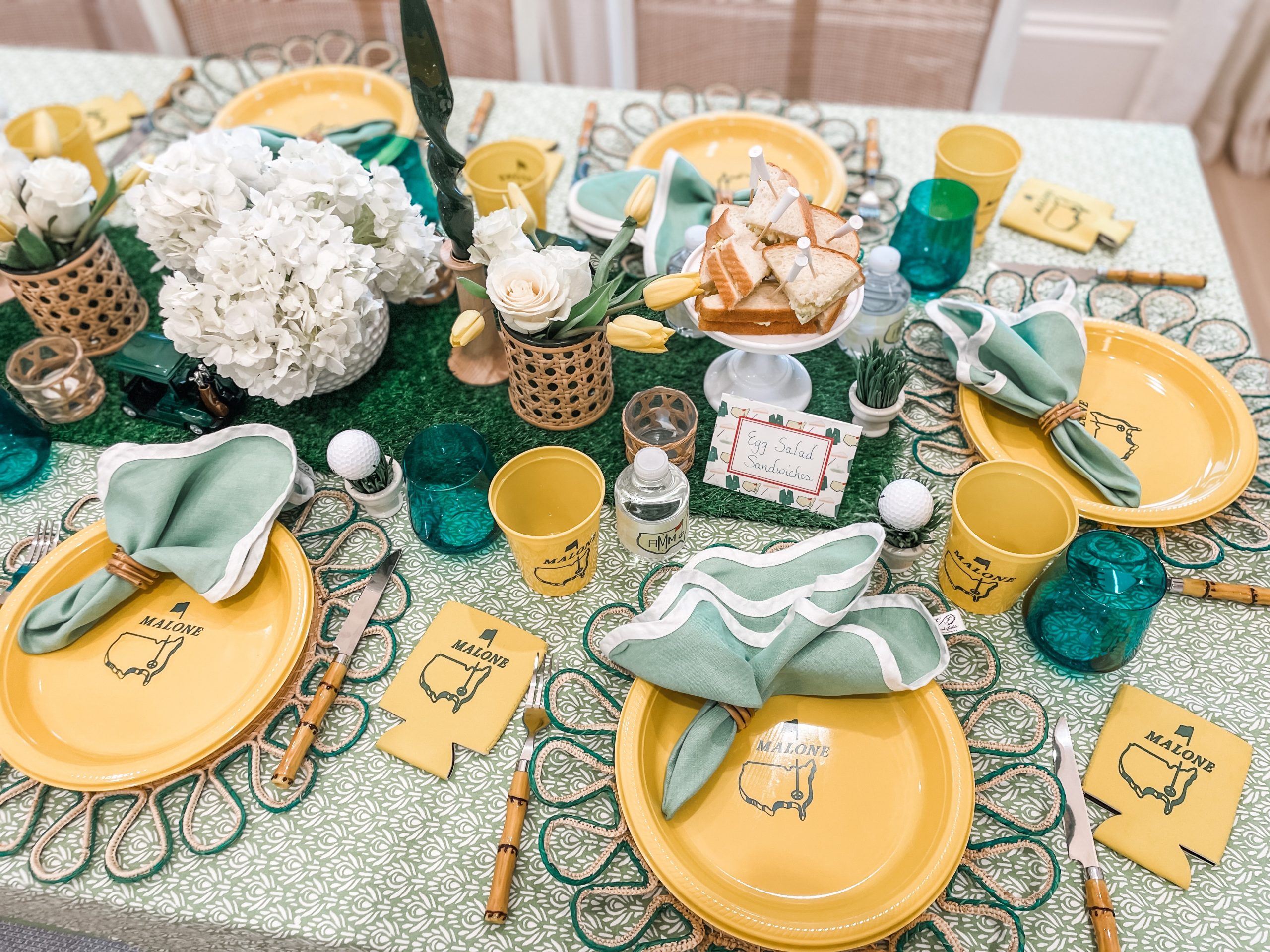 The Masters Party Tablescape - Home of Malones
