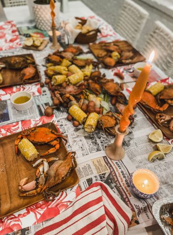 crab boil tablescape